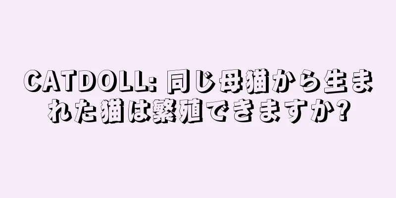 CATDOLL: 同じ母猫から生まれた猫は繁殖できますか?