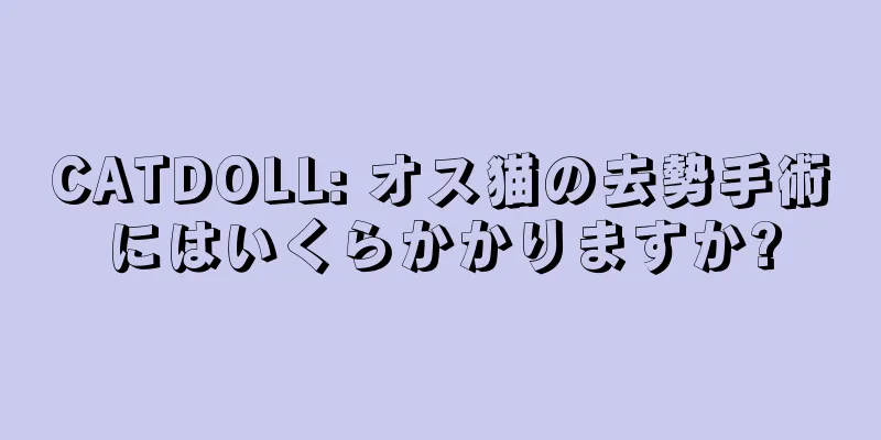 CATDOLL: オス猫の去勢手術にはいくらかかりますか?