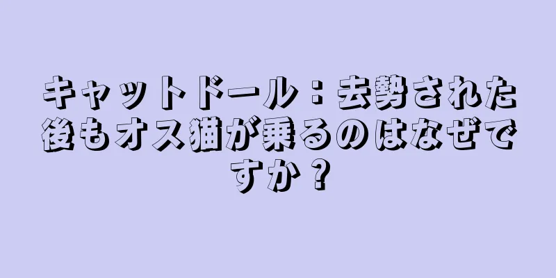 キャットドール：去勢された後もオス猫が乗るのはなぜですか？