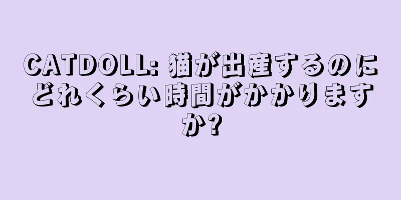 CATDOLL: 猫が出産するのにどれくらい時間がかかりますか?