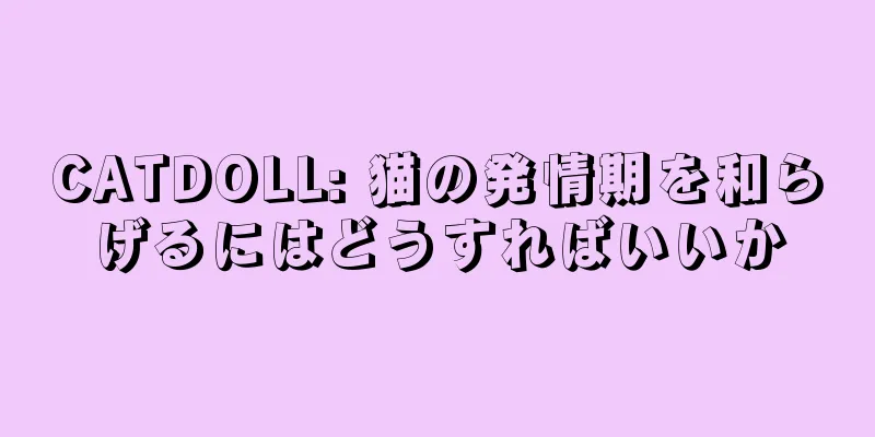 CATDOLL: 猫の発情期を和らげるにはどうすればいいか