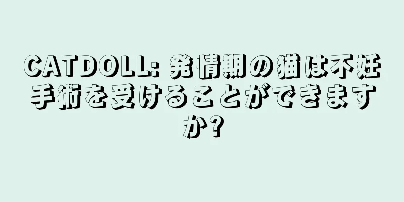 CATDOLL: 発情期の猫は不妊手術を受けることができますか?