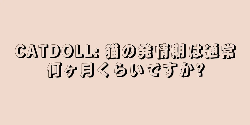 CATDOLL: 猫の発情期は通常何ヶ月くらいですか?