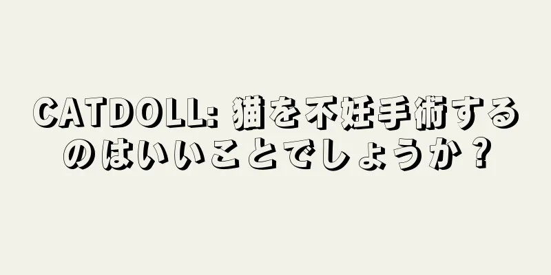 CATDOLL: 猫を不妊手術するのはいいことでしょうか？