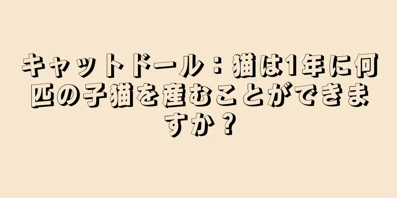 キャットドール：猫は1年に何匹の子猫を産むことができますか？