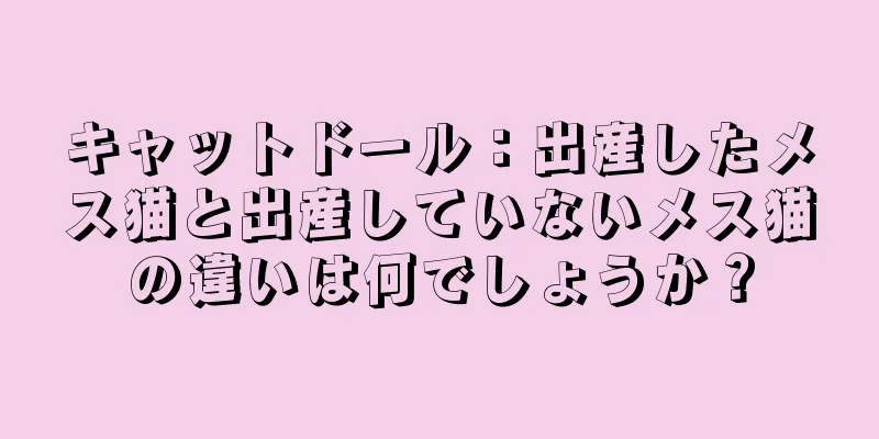 キャットドール：出産したメス猫と出産していないメス猫の違いは何でしょうか？