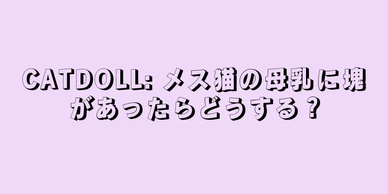 CATDOLL: メス猫の母乳に塊があったらどうする？