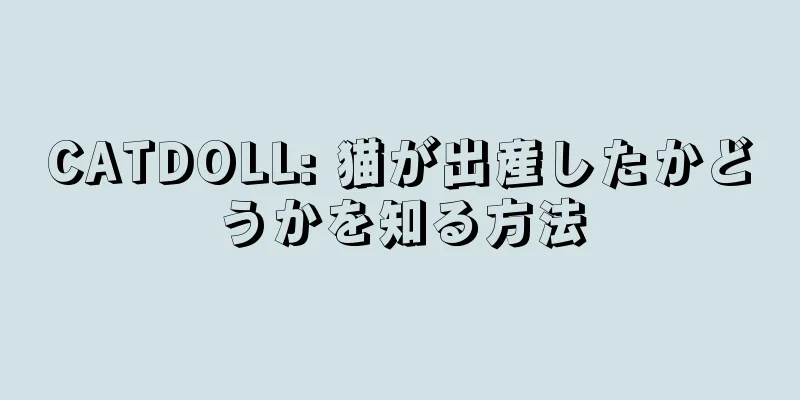 CATDOLL: 猫が出産したかどうかを知る方法