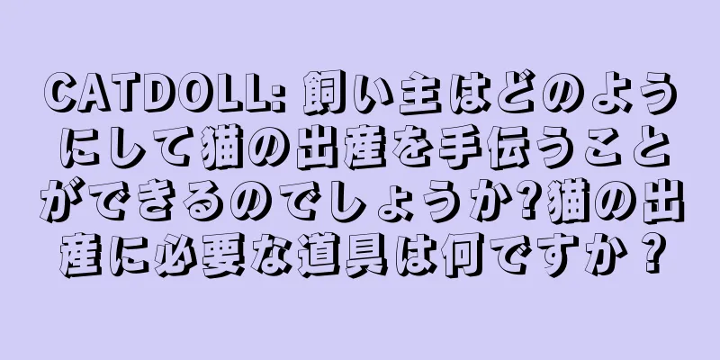 CATDOLL: 飼い主はどのようにして猫の出産を手伝うことができるのでしょうか?猫の出産に必要な道具は何ですか？