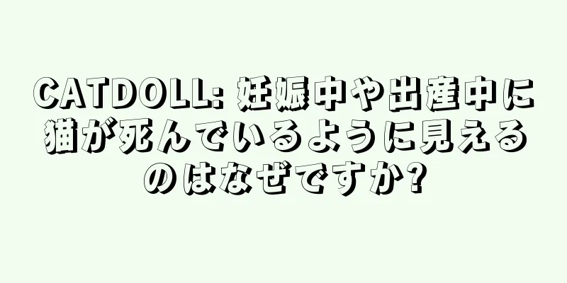 CATDOLL: 妊娠中や出産中に猫が死んでいるように見えるのはなぜですか?