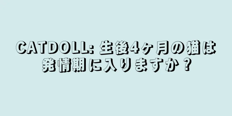 CATDOLL: 生後4ヶ月の猫は発情期に入りますか？