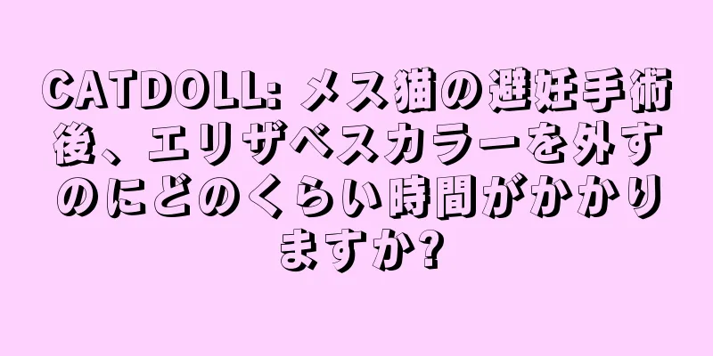 CATDOLL: メス猫の避妊手術後、エリザベスカラーを外すのにどのくらい時間がかかりますか?