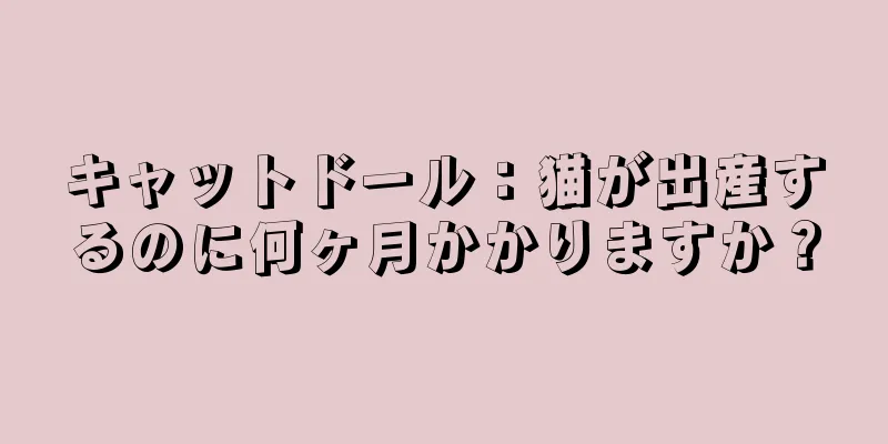キャットドール：猫が出産するのに何ヶ月かかりますか？