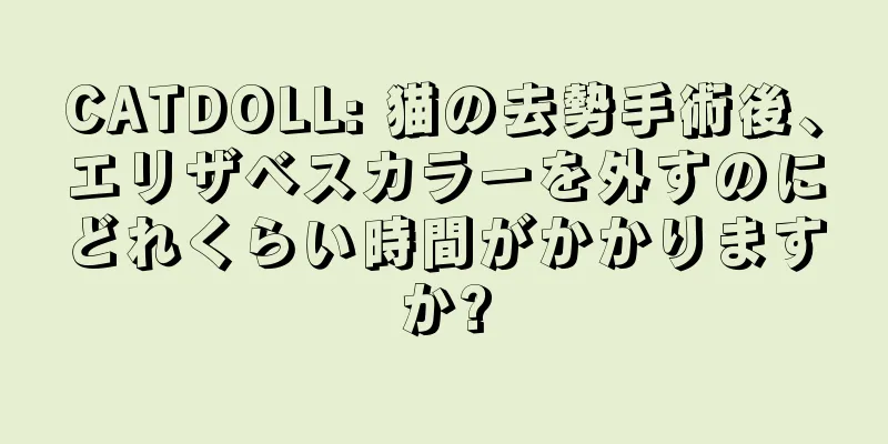 CATDOLL: 猫の去勢手術後、エリザベスカラーを外すのにどれくらい時間がかかりますか?