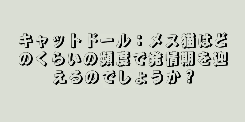 キャットドール：メス猫はどのくらいの頻度で発情期を迎えるのでしょうか？