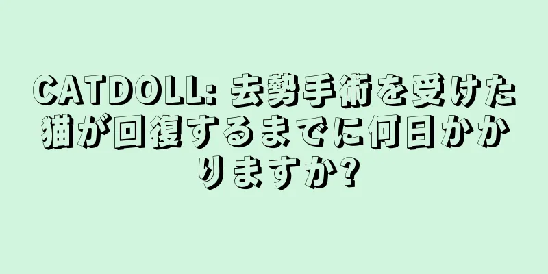 CATDOLL: 去勢手術を受けた猫が回復するまでに何日かかりますか?